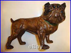 Very Nice Antique Right Facing Hubley English Bulldog Cast Iron Dog Doorstop