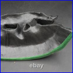 VERY RARE Antique Hubley Rhinoceros Rhino Painted Cast Iron Doorstop Statue VG