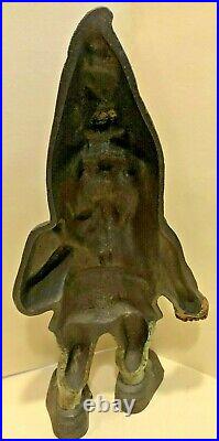 VINTAGE 1930 Cast Iron GNOME DOOR STOP Signed DICK BROTHERS Reading PA