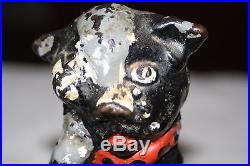 Vintage Hubley # 662 Cast Iron Crying Puppy Dog Door Toy Statue Weight Doorstop