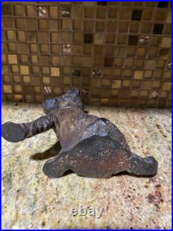 VINTAGE HUBLEY CAST IRON WIRE HAIR FOX TERRIER DOG 5 DOORSTOP 19th Century