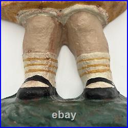 VINTAGE HUBLEY DOLLY DINGLE aka DOLLY DIMPLE CAST IRON DOORSTOP STATUE ANTIQUE