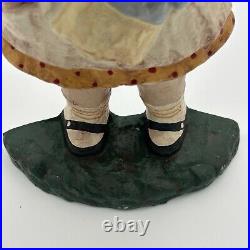 VINTAGE HUBLEY DOLLY DINGLE aka DOLLY DIMPLE CAST IRON DOORSTOP STATUE ANTIQUE