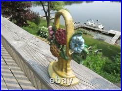 VINTAGE ORIGINAL 1880 1920's HUBLEY FLOWER BOUQUET DOORSTOP CAST IRON VINTAGE ORIGINAL 1880 1920's HUBLEY FLOWER BOUQUET DOORSTOP CAST IRON