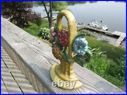 VINTAGE ORIGINAL 1880 1920's HUBLEY FLOWER BOUQUET DOORSTOP CAST IRON VINTAGE ORIGINAL 1880 1920's HUBLEY FLOWER BOUQUET DOORSTOP CAST IRON