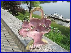VINTAGE ORIGINAL 1880 1920's HUBLEY FLOWER BOUQUET DOORSTOP CAST IRON VINTAGE ORIGINAL 1880 1920's HUBLEY FLOWER BOUQUET DOORSTOP CAST IRON