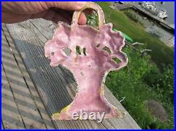 VINTAGE ORIGINAL 1880 1920's HUBLEY FLOWER BOUQUET DOORSTOP CAST IRON VINTAGE ORIGINAL 1880 1920's HUBLEY FLOWER BOUQUET DOORSTOP CAST IRON
