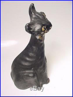VINTAGE RARE Halloween 1930s BLACK CAT DOORSTOP 11 GREAT ORIGINAL PAINT