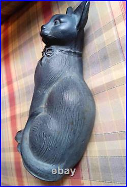 VIRGINIA METALCRAFTERS CAST IRON 11 BLACK CAT DOORSTOP Halloween Decor Figurine VIRGINIA METALCRAFTERS CAST IRON 11 BLACK CAT DOORSTOP Halloween Decor Figurine