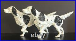 VTG (2) Hubley-Style Cast Iron Doorstops Dog Pointer Setter 14 Long, 8 Tall
