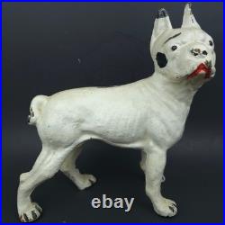 VTG Antique Boston Terrier Cast Iron Door Stopper 9.5 x 8.5