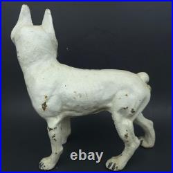 VTG Antique Boston Terrier Cast Iron Door Stopper 9.5 x 8.5