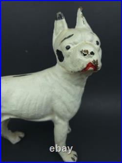 VTG Antique Boston Terrier Cast Iron Door Stopper 9.5 x 8.5
