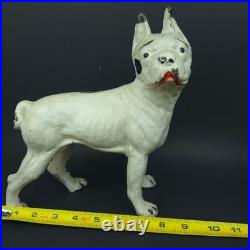 VTG Antique Boston Terrier Cast Iron Door Stopper 9.5 x 8.5