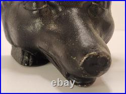 VTG Cast Iron Fox Head Doorstop Brass Riding Crop Whip Equestrian Hunt 15.5 VTG Cast Iron Fox Head Doorstop Brass Riding Crop Whip Equestrian Hunt 15.5
