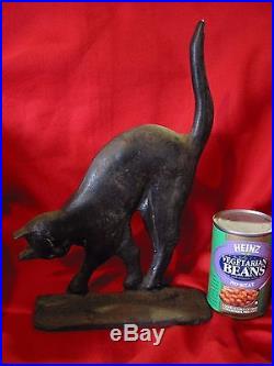 Very Rare Cast Iron Arched Back Cat Doorstop Eastern Spec MFG CO 73 Pre 1931