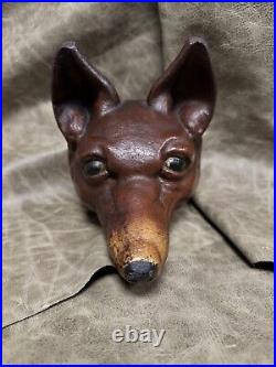 Victorian Cast Iron Polychrome Fox Doorstop