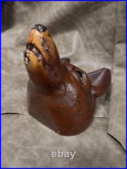 Victorian Cast Iron Polychrome Fox Doorstop