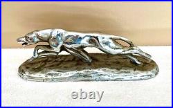 Vintage1929 F. Chahey Greyhound DoorstopStatue Standard SteelAnd Wire Co ArtDeco