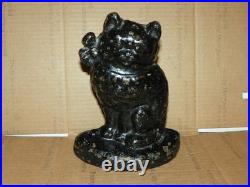 Vintage 1920's HUBLEY CAT Statue Cast Iron Doorstop Victorian Door Stop