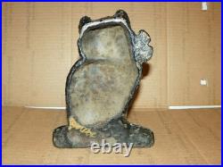 Vintage 1920's HUBLEY CAT Statue Cast Iron Doorstop Victorian Door Stop