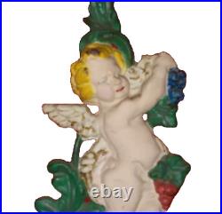 Vintage 1950s Large Heavy Angel Cherub Door Stop CAST IRON Door Holder 15inch Vintage 1950s Large Heavy Angel Cherub Door Stop CAST IRON Door Holder 15inch