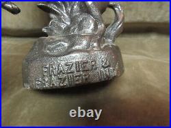Vintage 1970's Frazier & Frazier Cast Iron Horse Doorstop Coolidge Texas Glossy