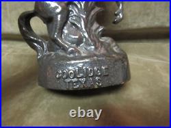 Vintage 1970's Frazier & Frazier Cast Iron Horse Doorstop Coolidge Texas Glossy