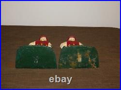 Vintage 9 3/4 High Cast Iron Old Time Golfer Door Stops Or Book Ends