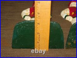 Vintage 9 3/4 High Cast Iron Old Time Golfer Door Stops Or Book Ends