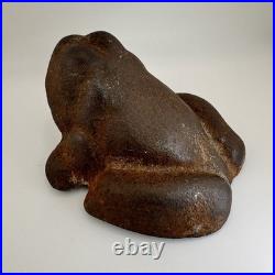 Vintage / Antique 1920's Unrestored SOLID CAST IRON Frog Door Stop Made In USA