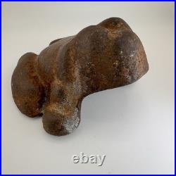 Vintage / Antique 1920's Unrestored SOLID CAST IRON Frog Door Stop Made In USA