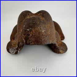 Vintage / Antique 1920's Unrestored SOLID CAST IRON Frog Door Stop Made In USA