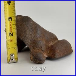 Vintage / Antique 1920's Unrestored SOLID CAST IRON Frog Door Stop Made In USA