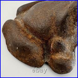 Vintage / Antique 1920's Unrestored SOLID CAST IRON Frog Door Stop Made In USA