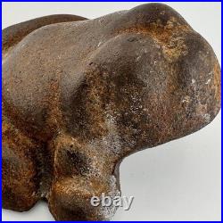 Vintage / Antique 1920's Unrestored SOLID CAST IRON Frog Door Stop Made In USA