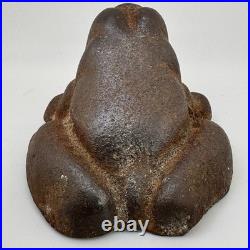 Vintage / Antique 1920's Unrestored SOLID CAST IRON Frog Door Stop Made In USA