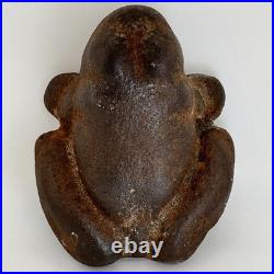 Vintage / Antique 1920's Unrestored SOLID CAST IRON Frog Door Stop Made In USA