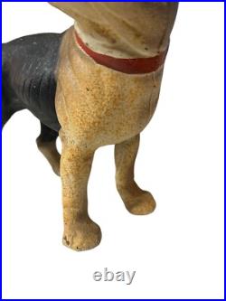 Vintage Antique Cast Iron Boston Terrier Bull Dog Door Stop Hubley Style