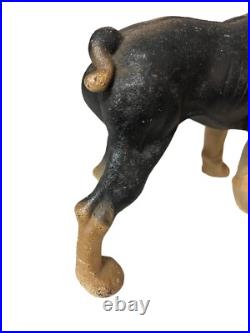 Vintage Antique Cast Iron Boston Terrier Bull Dog Door Stop Hubley Style