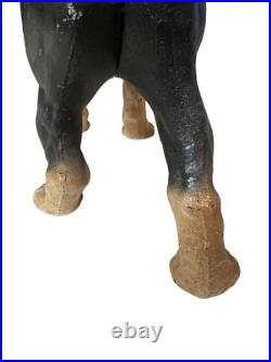 Vintage Antique Cast Iron Boston Terrier Bull Dog Door Stop Hubley Style