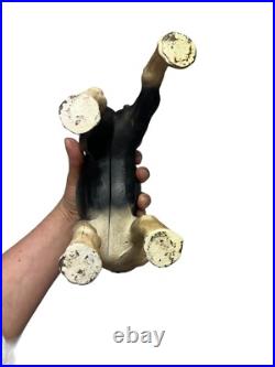 Vintage Antique Cast Iron Boston Terrier Bull Dog Door Stop Hubley Style