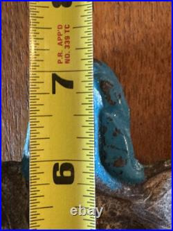 Vintage/ Antique Cast Iron Hubley Door Stop Flower Basket Poppy Snapdragon #484