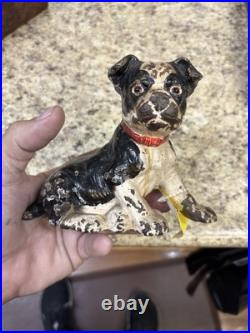 Vintage Antique Cast Iron puppy Dog Door Stop 4.5 tall