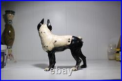 Vintage Antique Hubley Cast Iron Boston Terrier Bull Dog Doorstop Sculpture