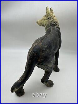 Vintage Antique Hubley Cast Iron German Shepherd Dog Door Stop Reproduction