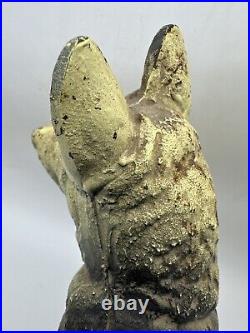 Vintage Antique Hubley Cast Iron German Shepherd Dog Door Stop Reproduction
