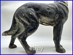 Vintage Antique Hubley Cast Iron German Shepherd Dog Door Stop Reproduction