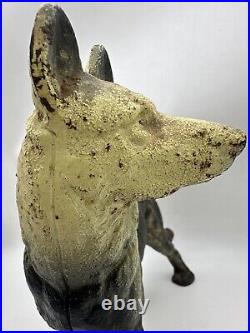 Vintage Antique Hubley Cast Iron German Shepherd Dog Door Stop Reproduction