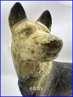 Vintage Antique Hubley Cast Iron German Shepherd Dog Door Stop Reproduction